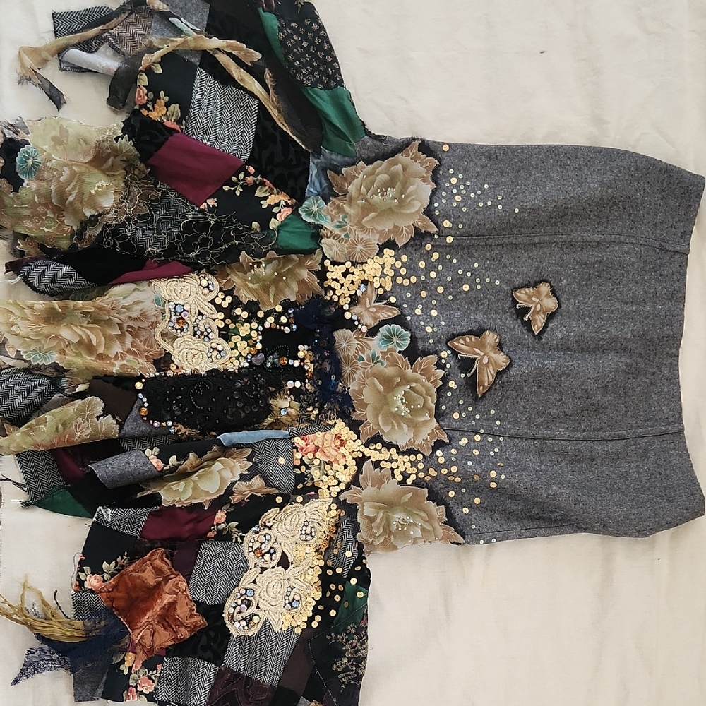 Gaowei & Xinzhan Paris Floral Patchwork Skirt